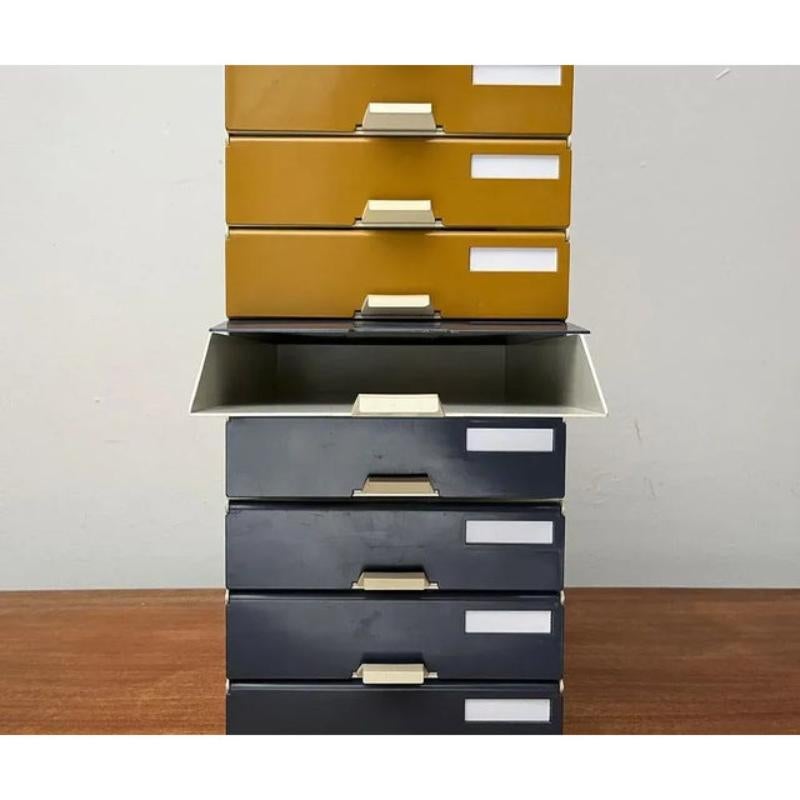 Set of 9 Mid-Century German Space Age Modular Paper Office Tray Container, 1960s For Sale 3