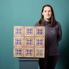 Set of 9 Minton & Co Encaustic Floor Tiles