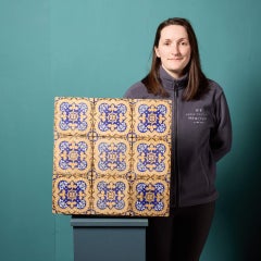 Set of 9 Minton & Co Encaustic Floor Tiles