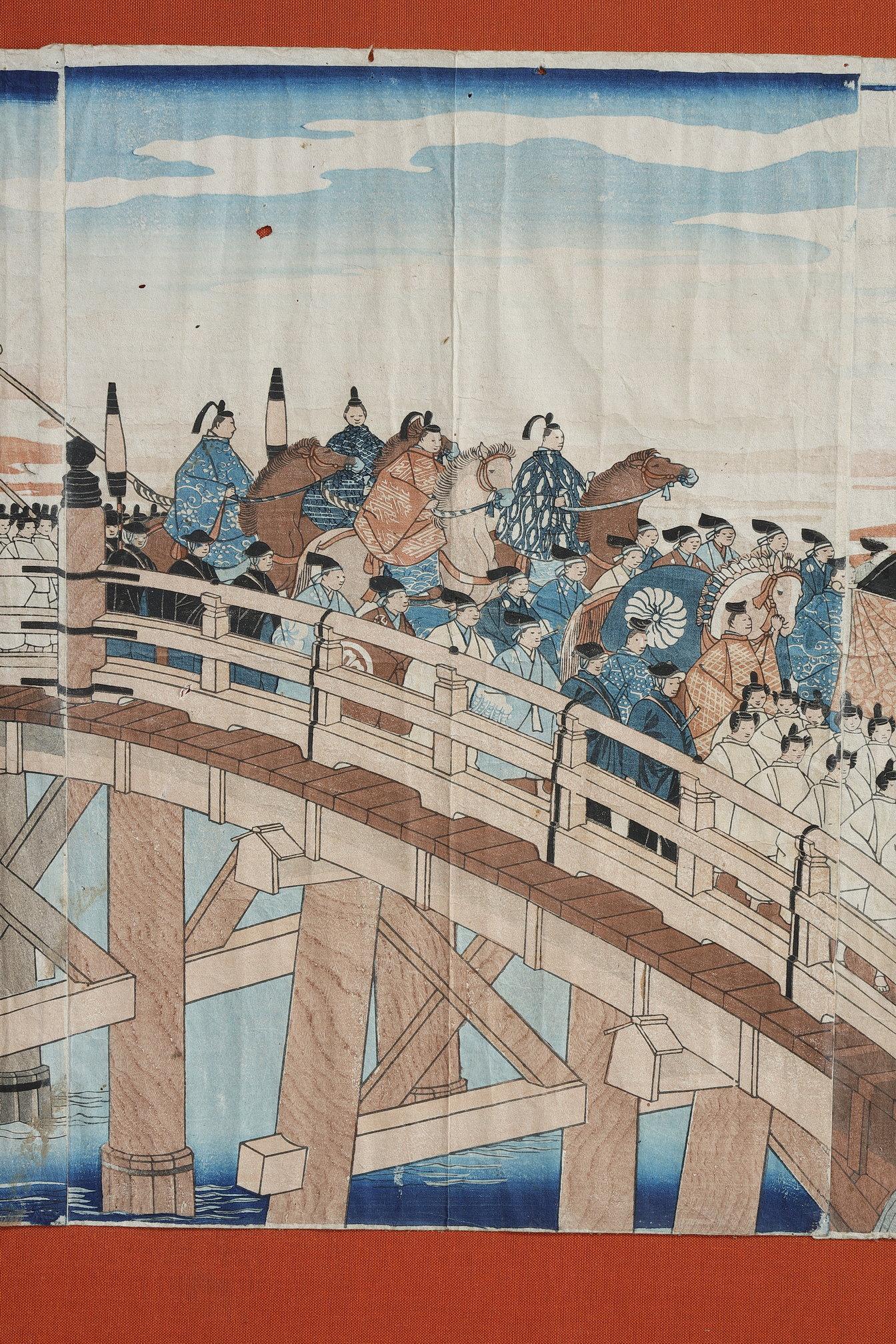 Set of 9 Oban Tate-e Japanese prints from the 19th century For Sale 5