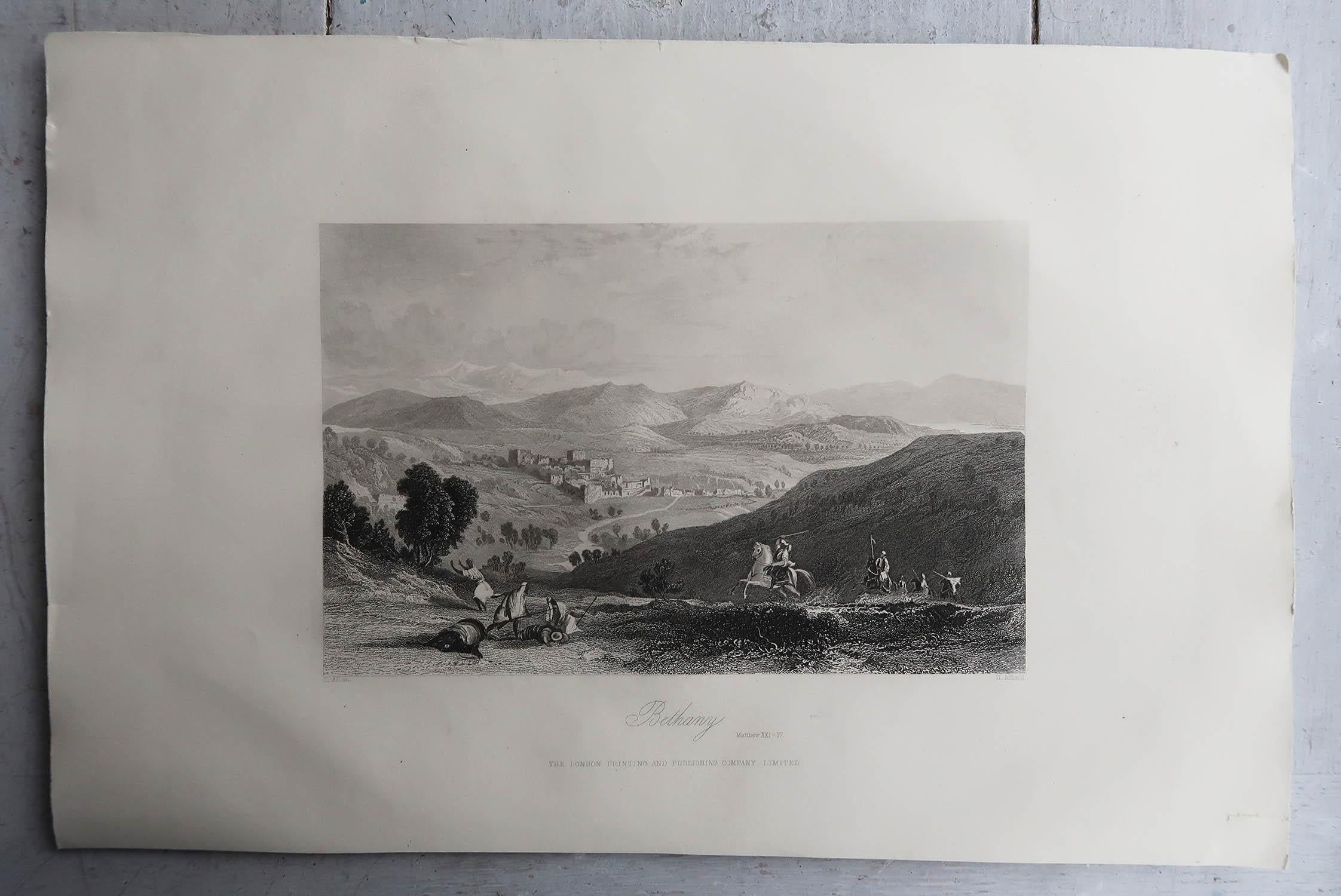 Set of 9 Original Antique Prints of the Levant / Holy Land /Middle East. C 1850 For Sale 2
