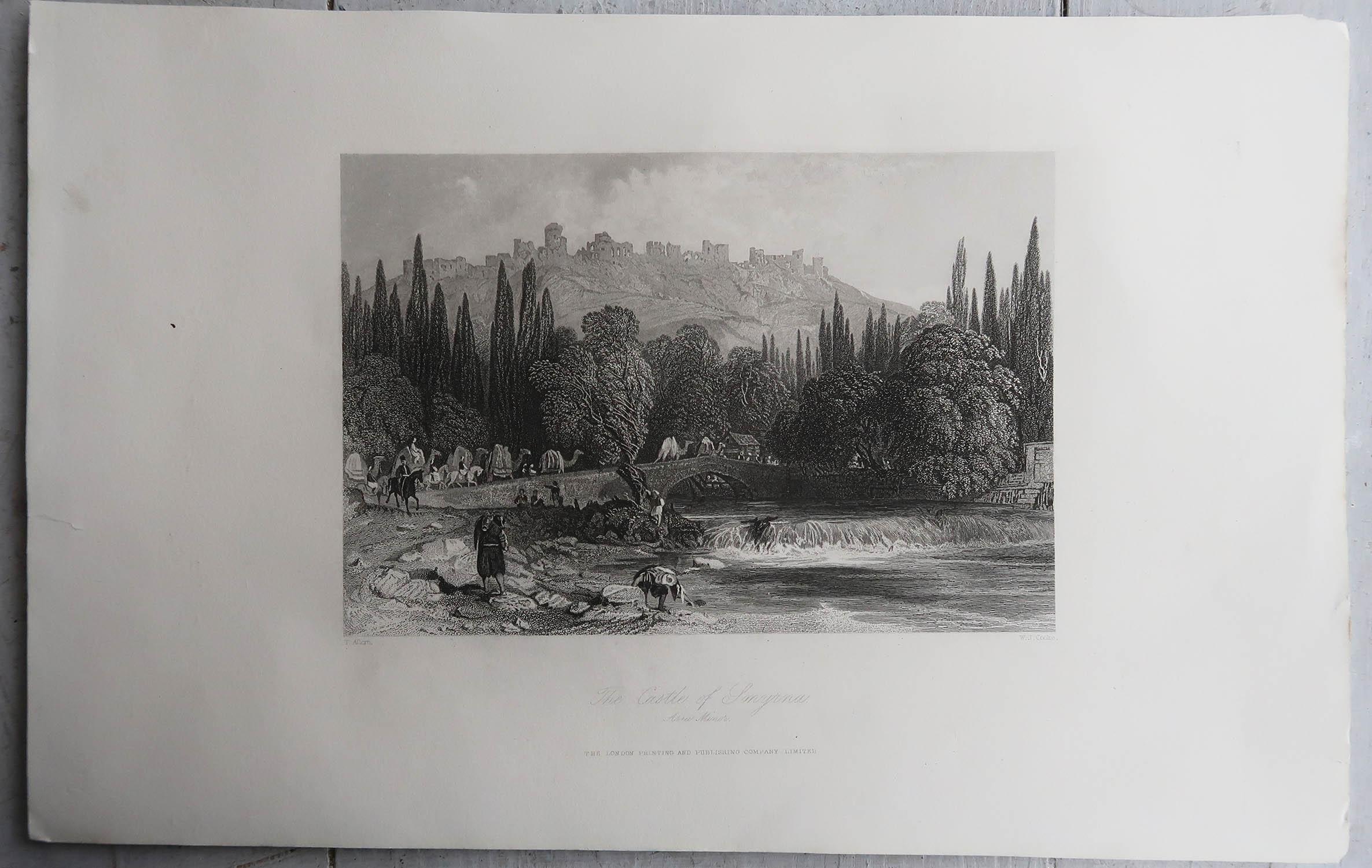Set of 9 Original Antique Prints of the Levant / Holy Land /Middle East. C 1850 For Sale 1