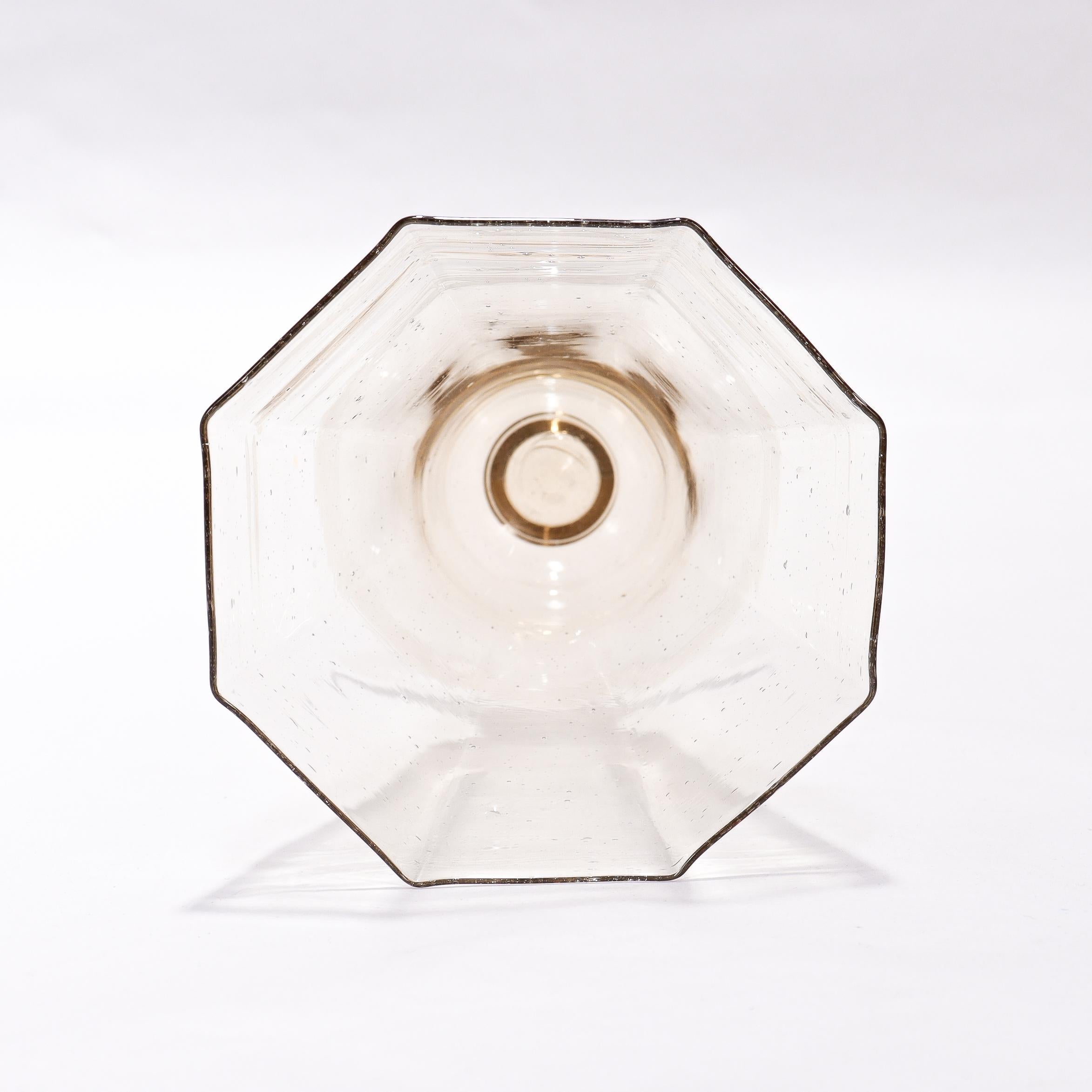 Satz von 9 Pauly & Co. Weinkelche oder Becher aus venezianischem oder Murano-Glas in hellem Bernstein im Zustand „Gut“ im Angebot in Philadelphia, PA