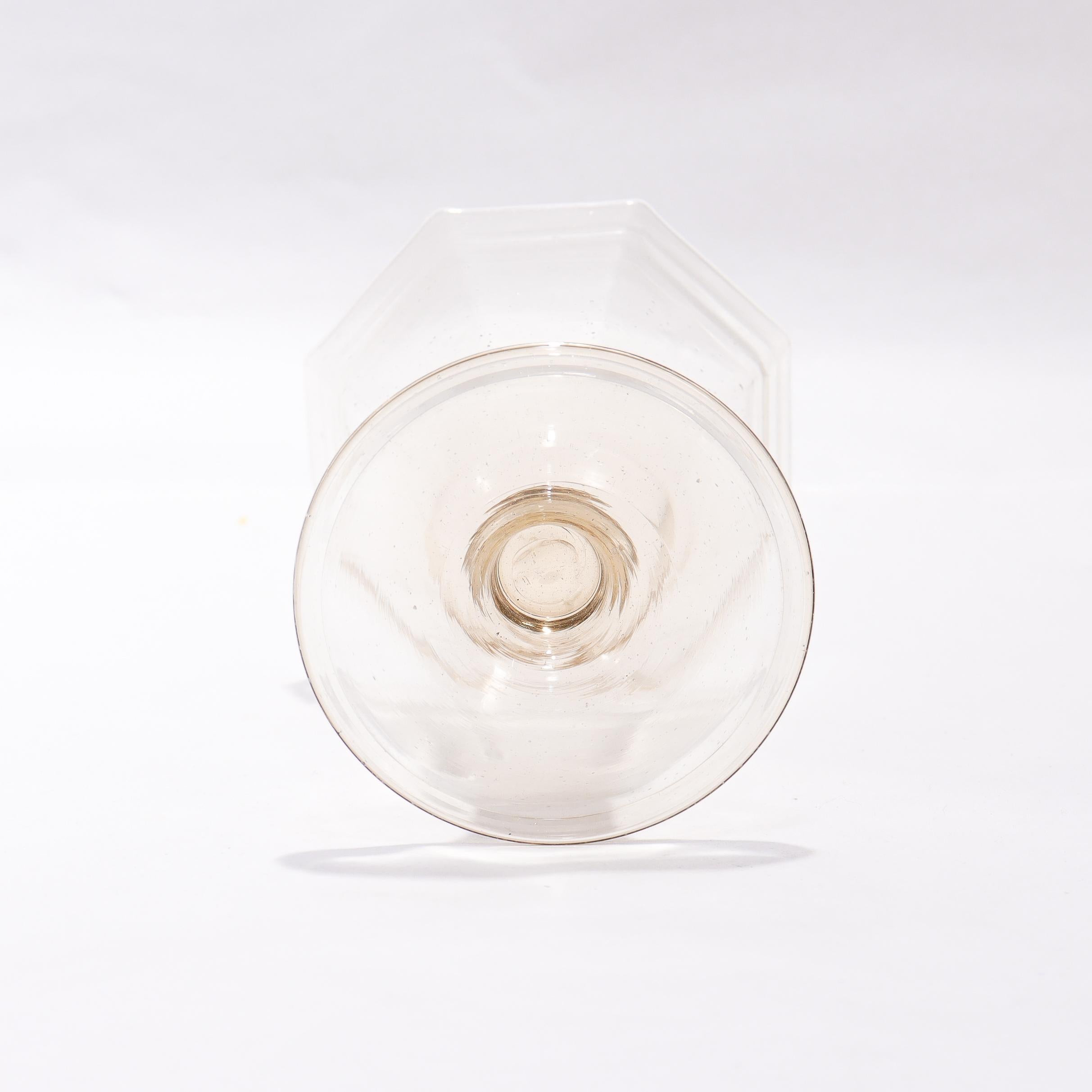 Satz von 9 Pauly & Co. Weinkelche oder Becher aus venezianischem oder Murano-Glas in hellem Bernstein (Geblasenes Glas) im Angebot