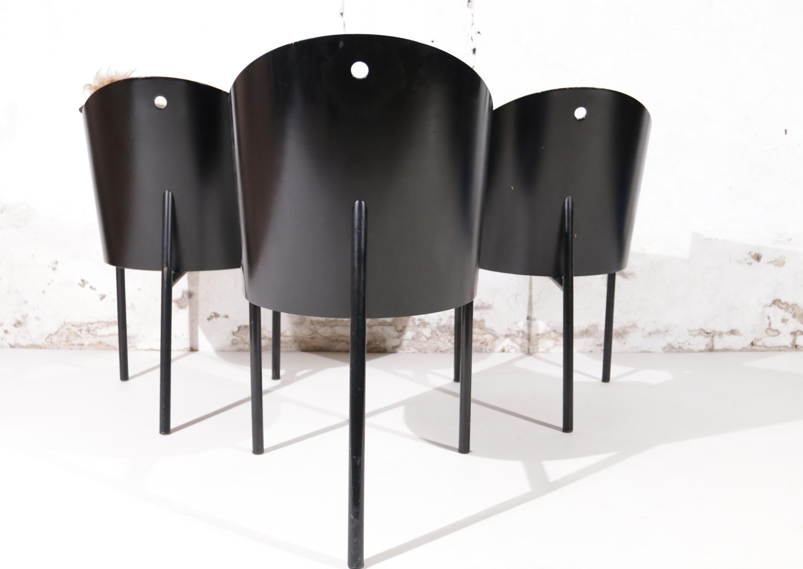 Late 20th Century Set of 9 Philippe Starck Costes Chairs Aleph, circa 1980s Post-Modern
