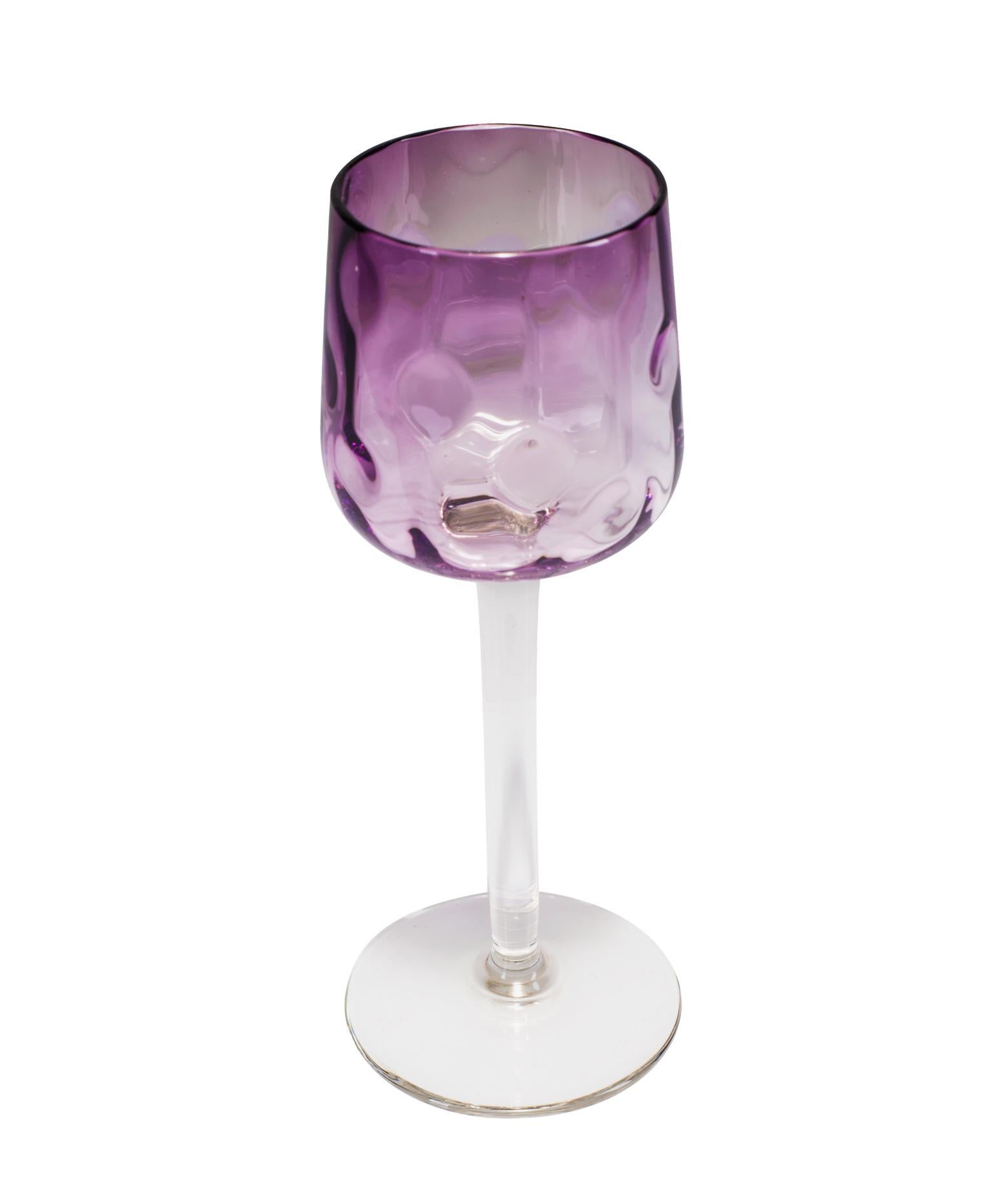 purple stem wine glasses
