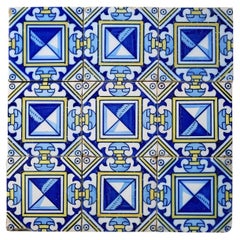 Set von 9 wiederverwerteten polychromen dekorativen Kacheln