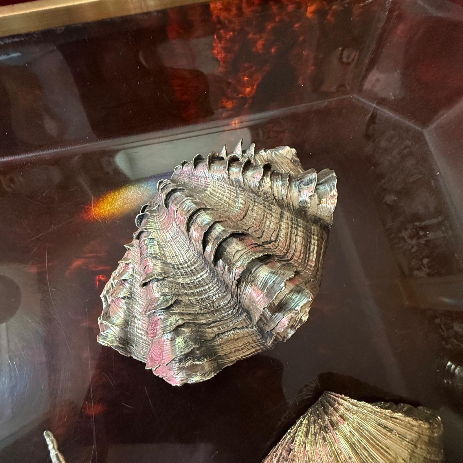 Set Of 9 silver coated shells In The Style Of Buccellati. Italian c.1970's For Sale 3