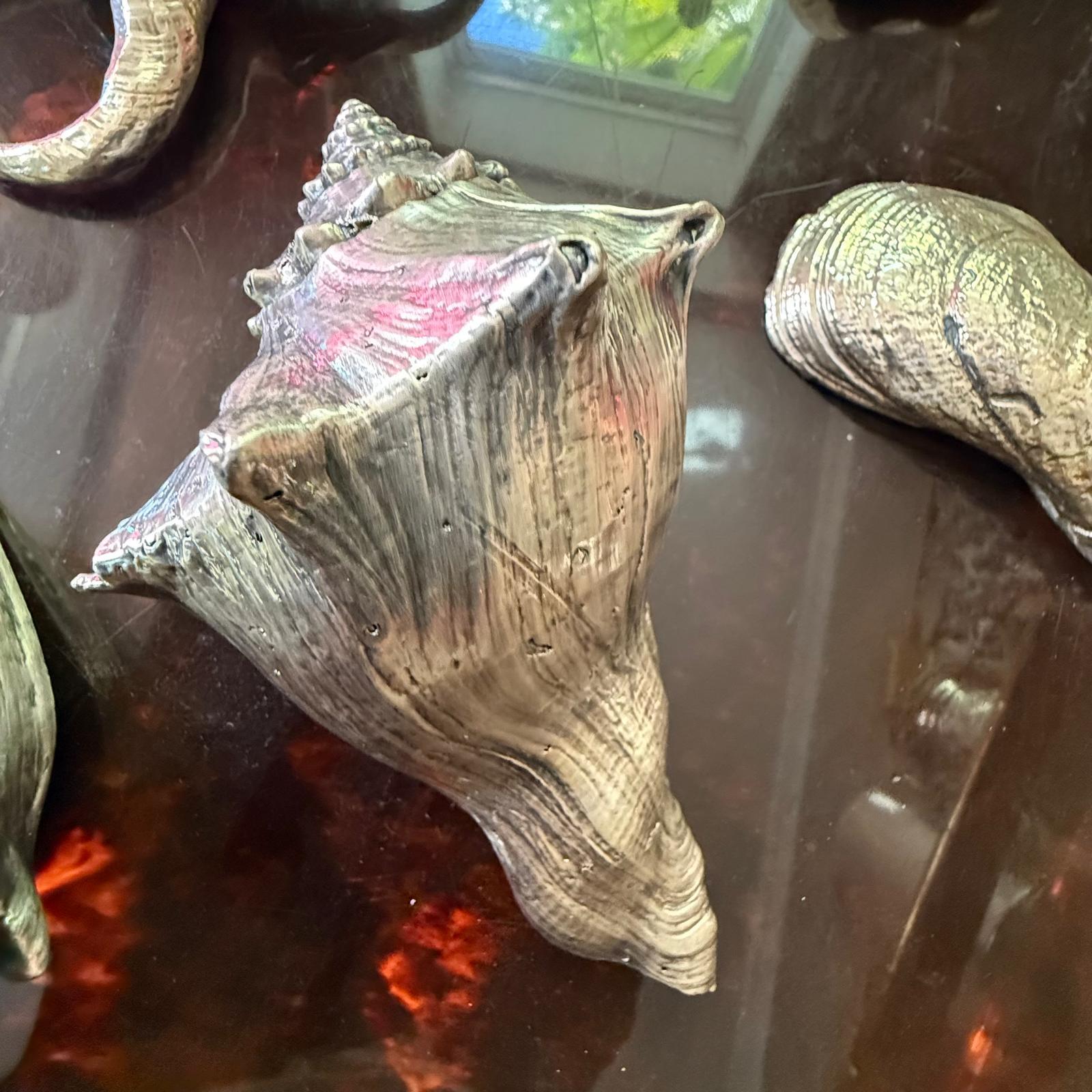 Silver Set Of 9 silver coated shells In The Style Of Buccellati. Italian c.1970's For Sale