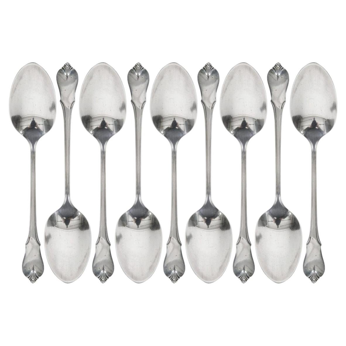 Set di 9 cucchiaini da tè in argento "Grand Colonial", Canada, realizzato da Wallace Silversmiths