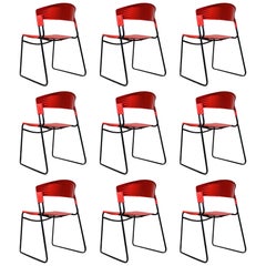 Set von 9 stapelbaren Paolo Favaretto & Airborne-Sets  Assisa 1986