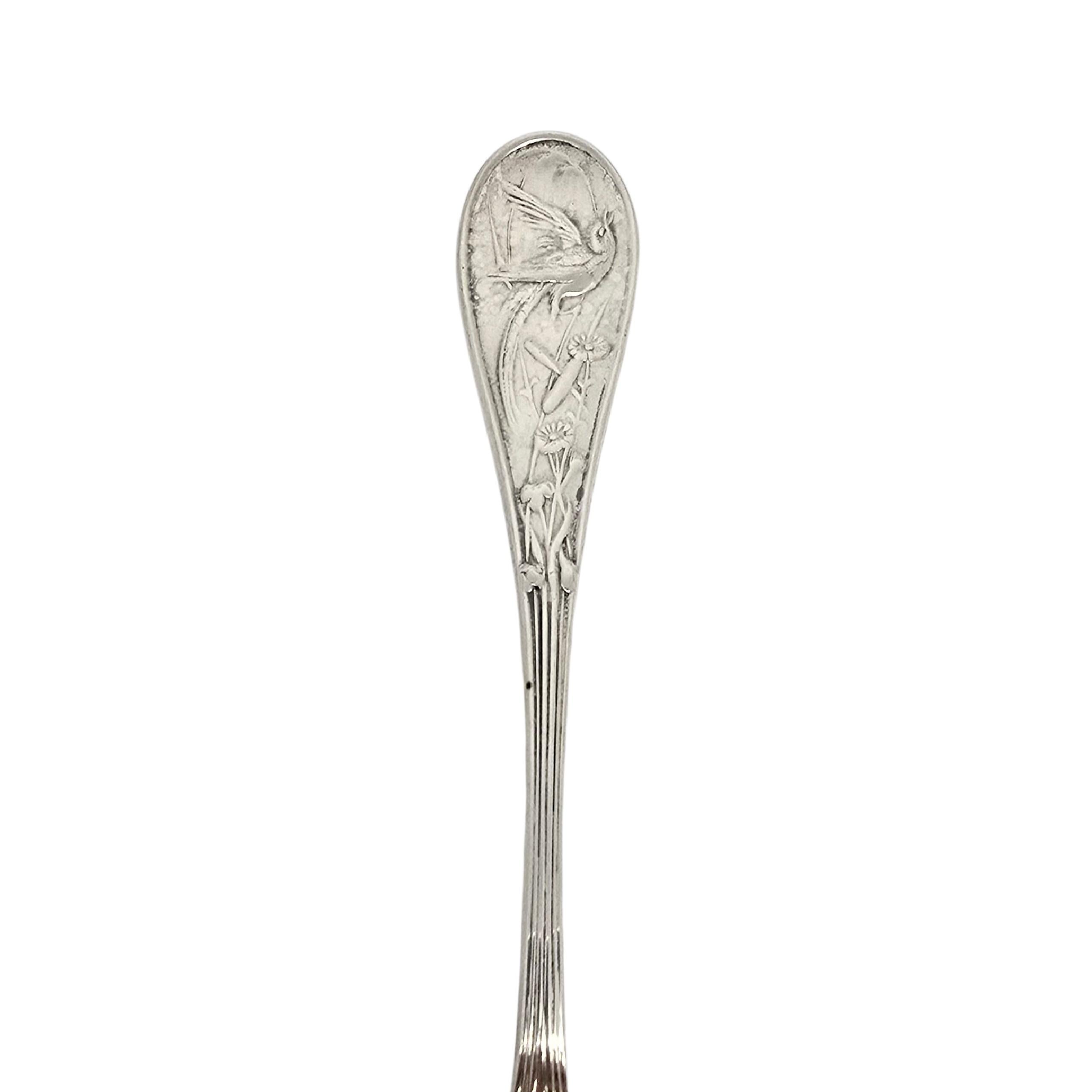 Set of 9 Tiffany & Co Audubon Sterling Silver Oval Soup Spoons 7 1/4