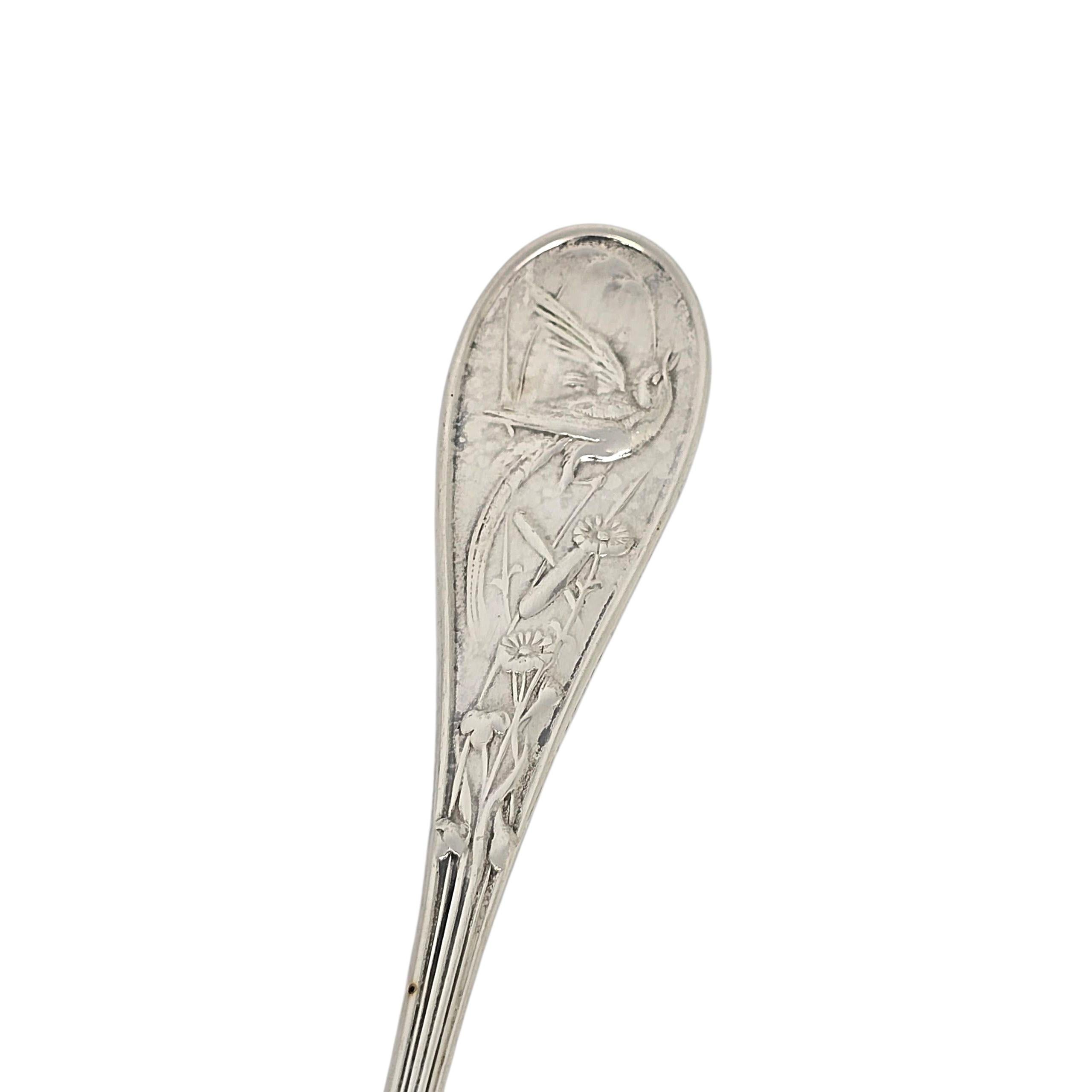 Set of 9 Tiffany & Co Audubon Sterling Silver Oval Soup Spoons 7 1/4