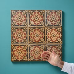 Set of 9 Tiles by W. Maw & Co Benthall Works, Broseley, Salop.