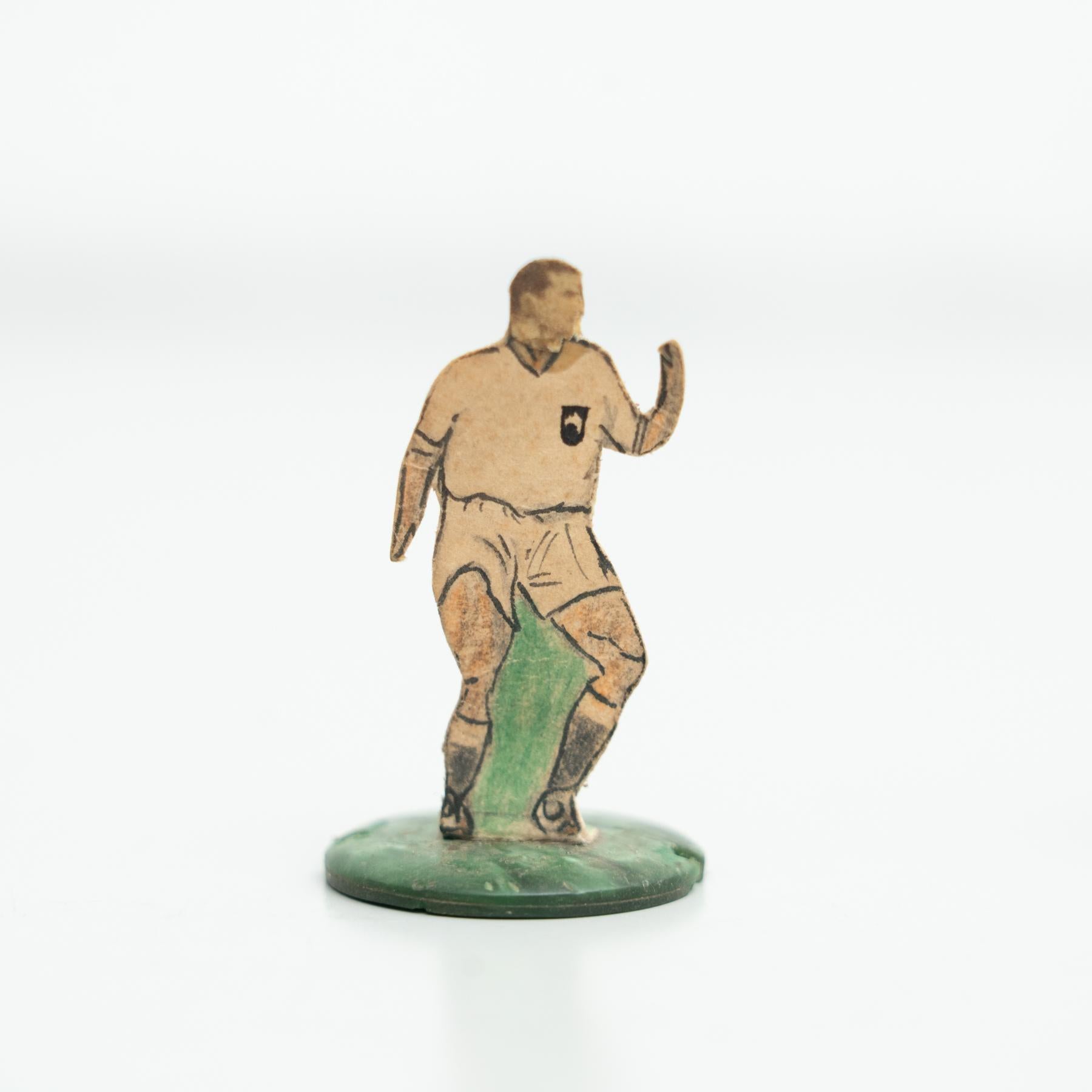 Set of 9 Traditional Antique Button Soccer Game Figures, circa 1950 For Sale 3