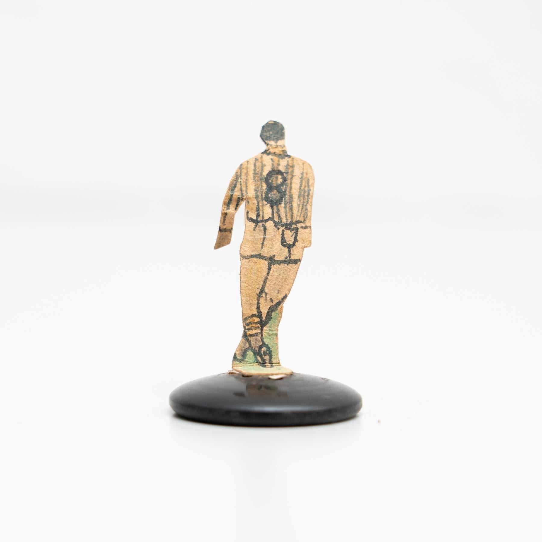 Set of 9 Traditional Antique Button Soccer Game Figures, circa 1950 For Sale 5
