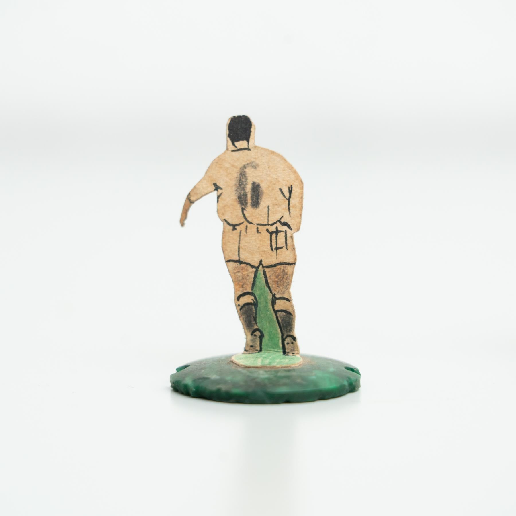 Set of 9 Traditional Antique Button Soccer Game Figures, circa 1950 For Sale 10