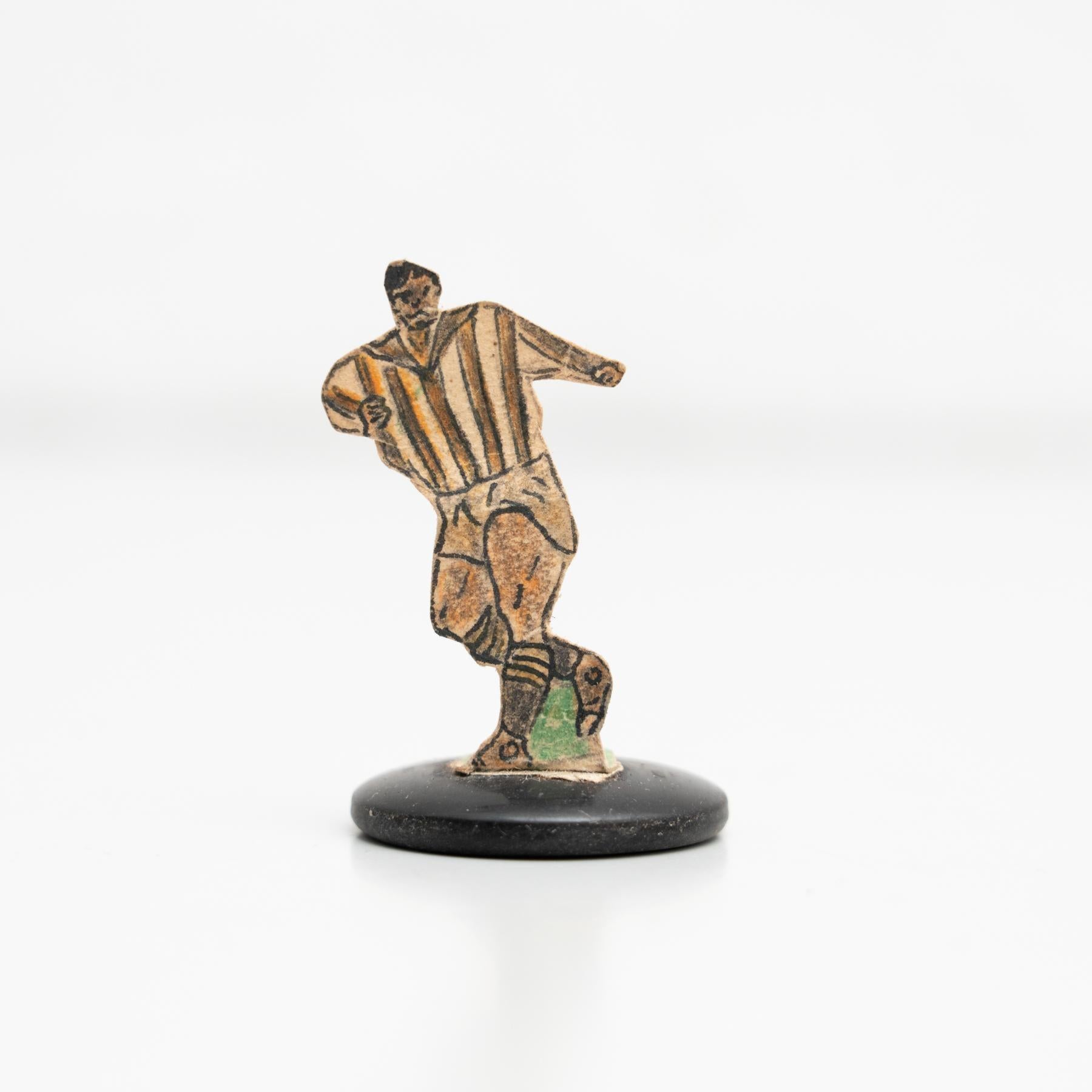 Set of 9 Traditional Antique Button Soccer Game Figures, circa 1950 For Sale 11