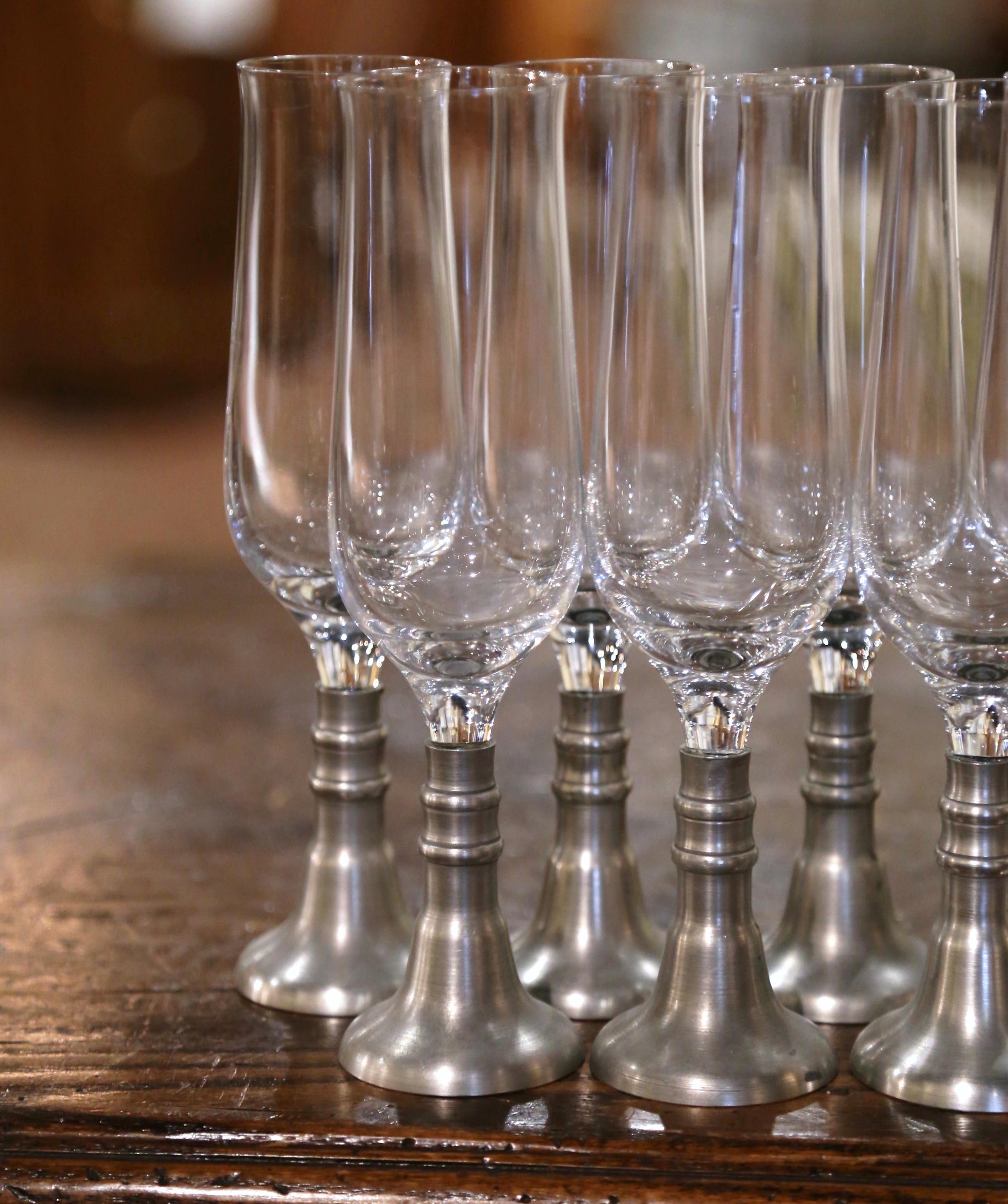pewter champagne glasses