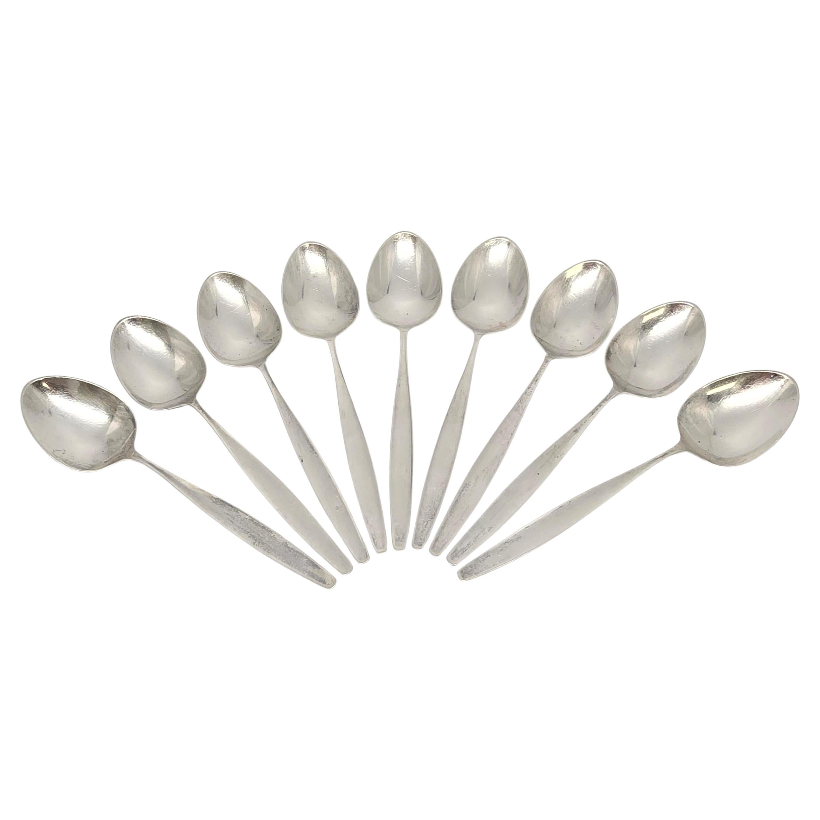 Set di 9 cucchiai d'argento Georg Jensen Denmark Cypress 7" #18629