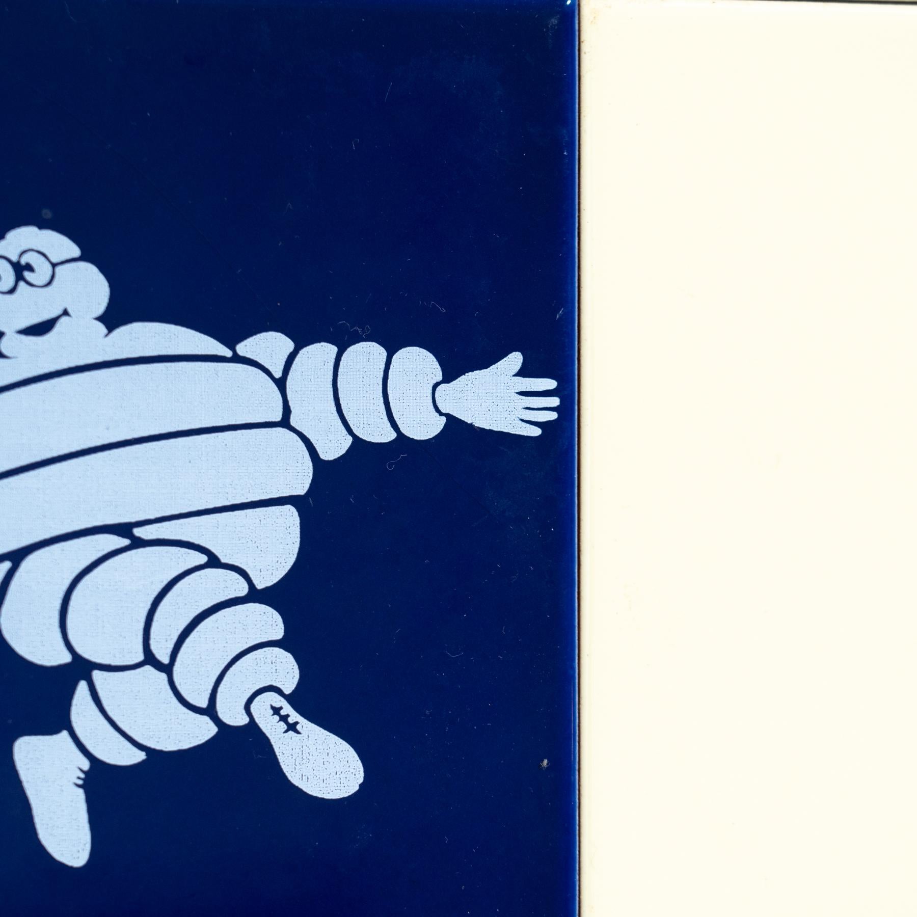 Set of 9 Vintage Michelin Man Tiles, circa 1960 1