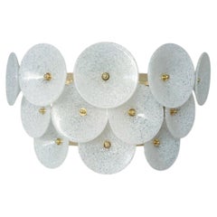 Set of 9 White Trumpets Sconces