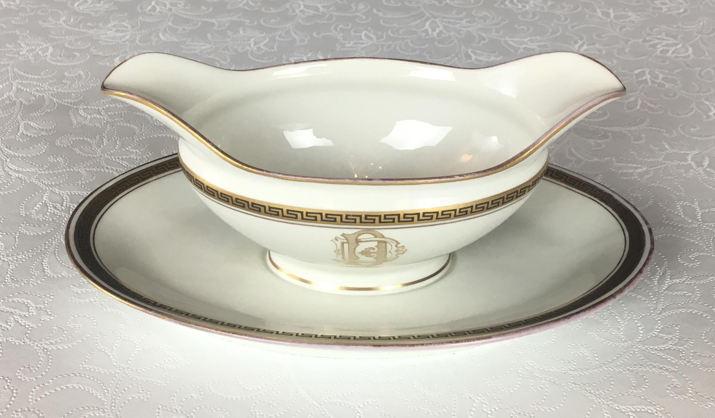 19th Century Set of 96 Limoges Porcelain Dishes, Signed Abaranger France