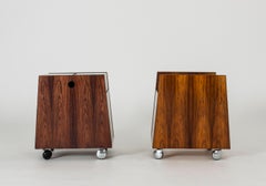 Set of a Bar Trolley and a Magazine Stand by Rolf Hesland