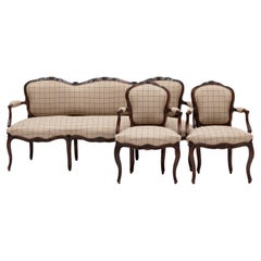 Set of a canapé and two D. José armchairs. Portugal, 18th century