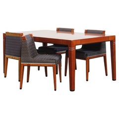 Set of a dining table and 4 dining chairs