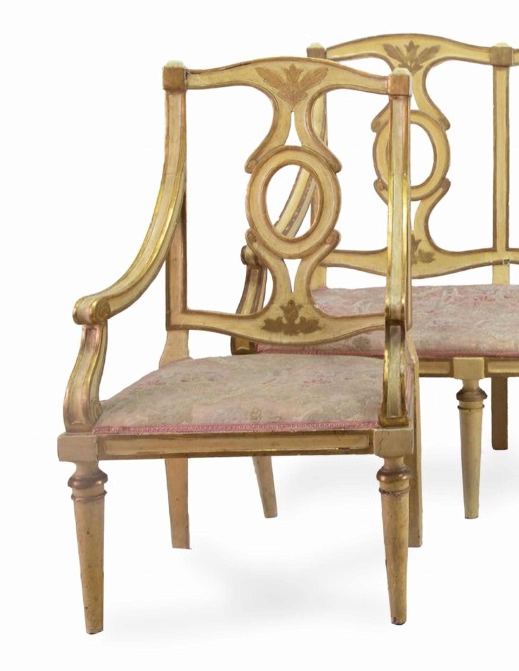 Hand-Crafted Set of a Spanish Twelve Carlos IV Chairs and a Canape 18th Century