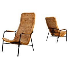 Set of adjustable #514a Highback belt chairs by Dirk van Sliedregt, 1952.