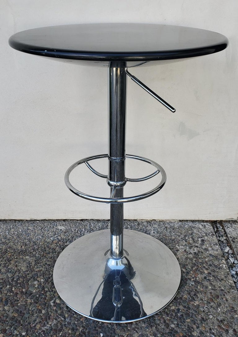 Set of Adjustable Contemporary Modern Cocktail Chrome Cocktail Tables