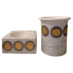 Set of Aldo Londi Ceramic Pottery Vase by Bitossi