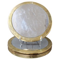 Set of Aluminium and Brass Brutalist Style Place Settings by David Marshall