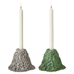 Set of Aluminium and Green Aluminium Candleholder by Pieterjan