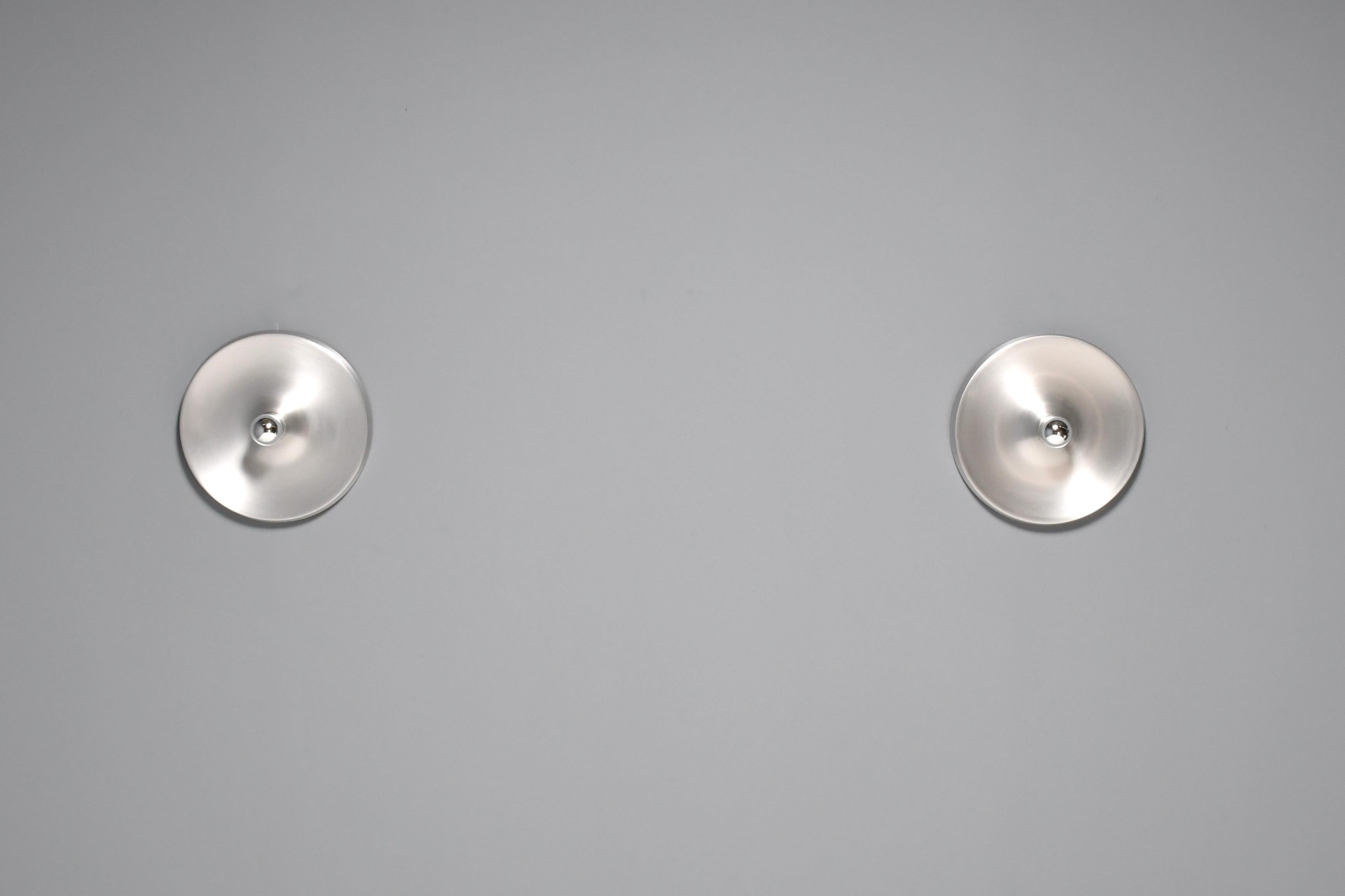 20th Century Set of Aluminum Sconces Used by Charlotte Perriand in Les Arcs, France, 1970s