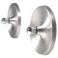 Set of Aluminum Sconces Used by Charlotte Perriand in Les Arcs, France, 1970s