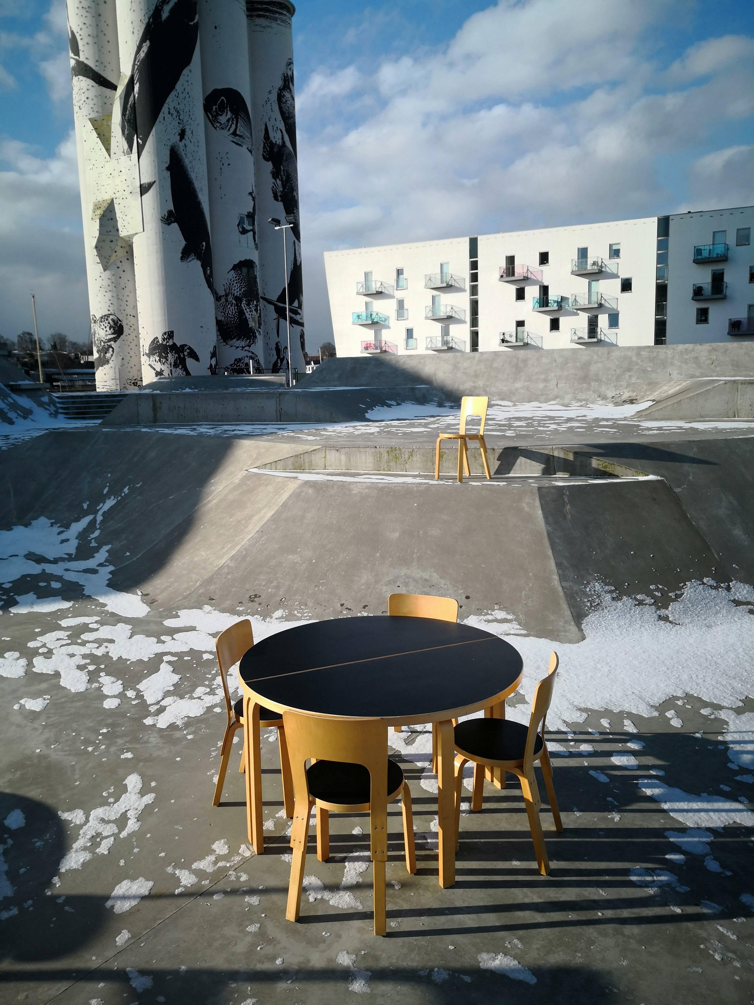 Scandinavian Modern Set of Alvar Aalto Furniture by Artek of Finland Designed in 1930s