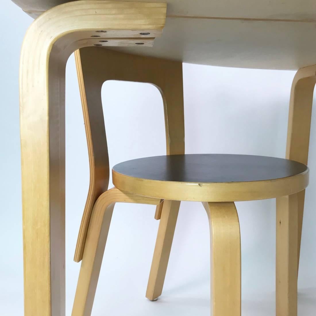 Finnish Set of Alvar Aalto Furniture by Artek of Finland Designed in 1930s