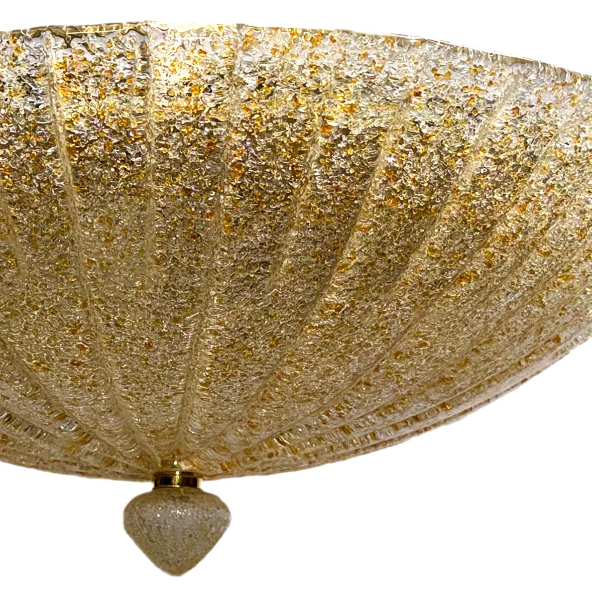 italien Ensemble de luminaires en verre de Murano ambré, vendus individuellement en vente