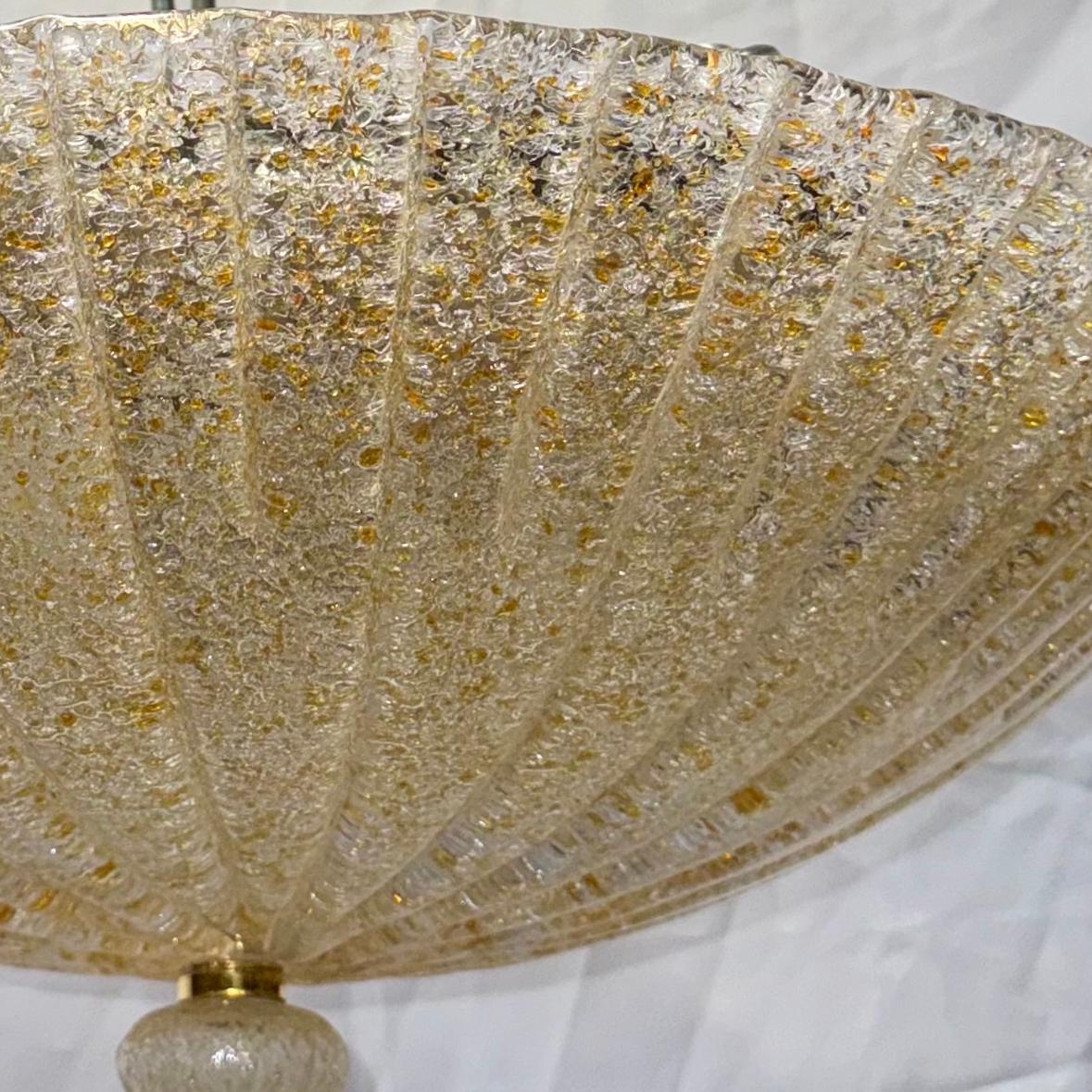 Verre de Murano Ensemble de luminaires en verre de Murano ambré, vendus individuellement en vente
