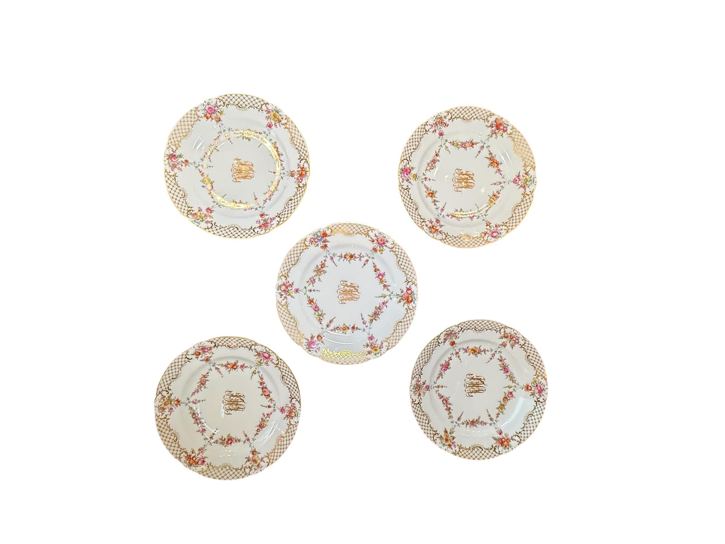 Set Of Ambrosius Lamm Of Dresden Porcelain Serverware For Sale 8