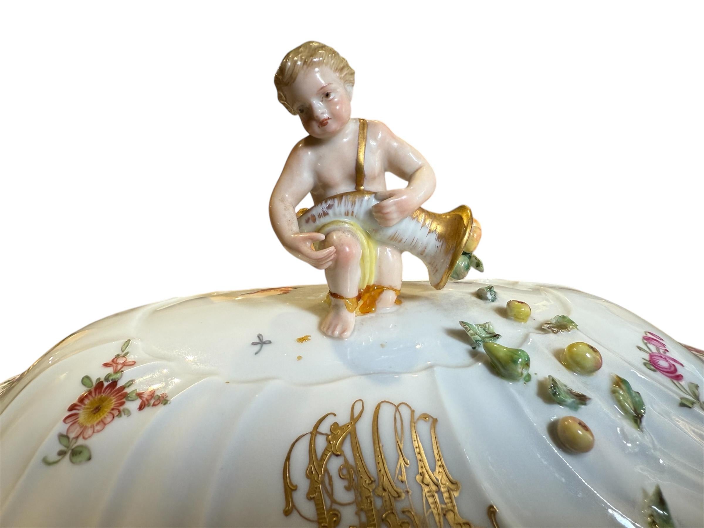 Set Of Ambrosius Lamm Of Dresden Porcelain Serverware For Sale 14