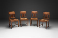 Set of Amsterdamse School Dining Chairs, The Netherlands Mid-20th Century