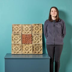 Set of Antique 19th Century Buff Terracotta Plaques