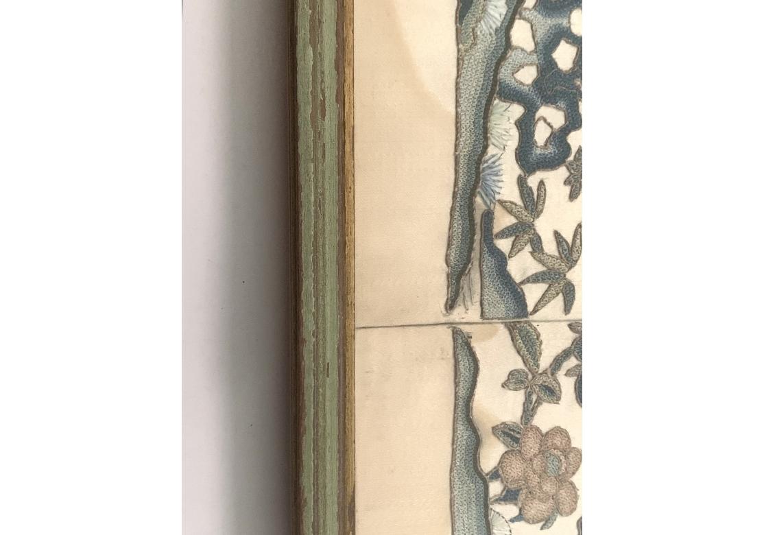 Set Of Antique 19th Century Chinese Embroidered Sleeve Panels For Sale 8