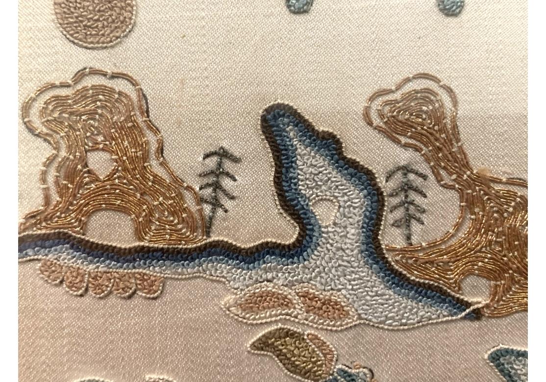 Set Of Antique 19th Century Chinese Embroidered Sleeve Panels For Sale 11