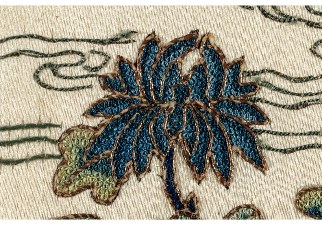 Set Of Antique 19th Century Chinese Embroidered Sleeve Panels For Sale 13
