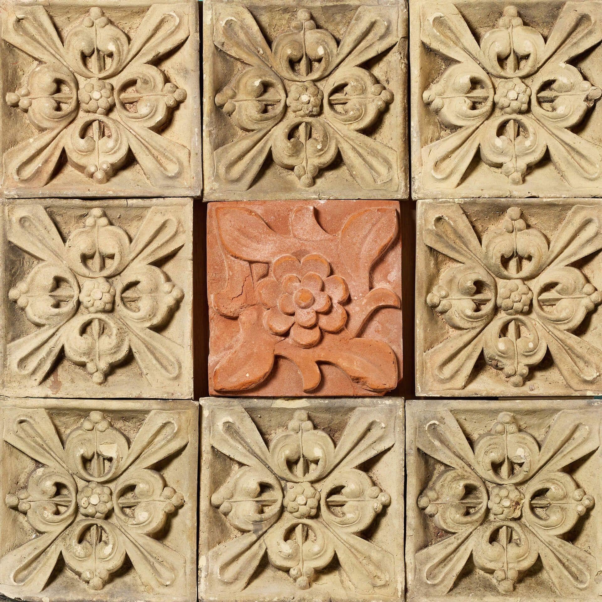 Victorian Set of Antique 19th Century Terracotta Plaques For Sale